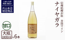井筒ワイン&nbsp;酸化防止剤無添加&nbsp;井筒ナイヤガラ&nbsp;白甘口&nbsp;1800ml&nbsp;x&nbsp;6本&nbsp;発売元&nbsp;株式会社片山