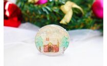 【冬限定】1点もの・スノードーム（赤い家）SVペンダント/ブローチ&nbsp;[ギフト包装付き]