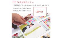 ポケットアルバム&nbsp;薄型スリム&nbsp;300枚&nbsp;ライトグリーン&nbsp;リング式&nbsp;写真アルバム