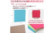 ポケットアルバム&nbsp;薄型スリム&nbsp;300枚&nbsp;アクアブルー&nbsp;リング式&nbsp;写真アルバム