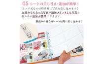 ポケットアルバム&nbsp;薄型スリム&nbsp;300枚&nbsp;空色&nbsp;リング式&nbsp;写真アルバム