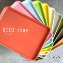 NICO&nbsp;トレイ&nbsp;［レッド&nbsp;赤&nbsp;単品&nbsp;1枚］トレー&nbsp;食洗機対応&nbsp;電子レンジ&nbsp;滑り止め&nbsp;かわいい&nbsp;33cm