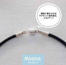 【レディース】シルバー＆牛革ブレスレット  Black