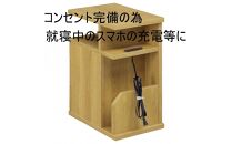 クエスト&nbsp;ナイトテーブル左OP(ウォールナット色)&nbsp;キャスター付き