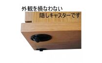 クエスト&nbsp;ナイトテーブル左OP(ウォールナット色)&nbsp;キャスター付き