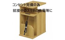 クエスト&nbsp;ナイトテーブル左OP(ナチュラル色)&nbsp;キャスター付き