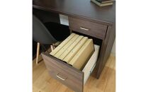 トンド&nbsp;片袖デスク&nbsp;組立式ホームデスク&nbsp;ウォール/ブラック