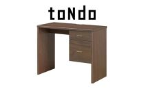 トンド&nbsp;片袖デスク&nbsp;組立式ホームデスク&nbsp;ウォールナット