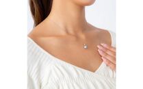 【響】&nbsp;無調色&nbsp;ウルトラスカイブルー&nbsp;アコヤ真珠（日本）&nbsp;8.0mm&nbsp;セミラウンド&nbsp;Pt900&nbsp;プラチナ&nbsp;ペンダントトップ