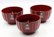 ◇かまくら汁椀&nbsp;根来&nbsp;3個入り【TN54】