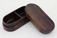 ◇紀州桧弁当箱&nbsp;タイプ2&nbsp;DBR&nbsp;ナノコート&nbsp;弁当包みセット【モクヘン】【TN108】