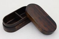 ◇紀州桧弁当箱&nbsp;タイプ2&nbsp;DBR&nbsp;ナノコート&nbsp;弁当包みセット【コトリ】【TN109】