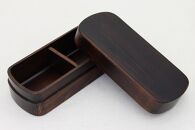 ◇紀州桧弁当箱 タイプS-4 DBR ナノコート 弁当包みセット【モクヘン】【TN133】