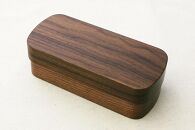 ◇銘木弁当箱 ウォルナット ナノコート 弁当包みセット【ミズタマ】【TN162】