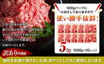 訳あり！おおいた和牛 切り落とし 5kg（500g×10p）