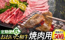 【定期便 全6回】おおいた和牛 焼肉用 500g