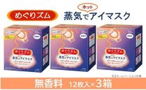 めぐりズム 蒸気でホットアイマスク[無香料] 36枚(12枚入×3箱) [池亀商店]