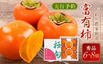 先行予約&nbsp;富有柿&nbsp;秀品6～8個入り&nbsp;こだわり農家厳選［2026年11月初旬頃から12月上旬頃順次発送］［KG25］