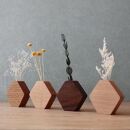 木のダイヤ花瓶　４種セット