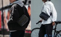 【BAGGY PORT】藤巻百貨店別注10ozシェルターダック×幌帆布のショルダーバッグ【カラー：ネイビー】