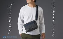 【BAGGY PORT】藤巻百貨店別注10ozシェルターダック×幌帆布のショルダーバッグ【カラー：ネイビー】