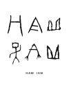 [HAM IAM]【数量限定】手差型染クルーネックTシャツ「露芝」青系【XLサイズ】