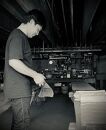[HAM IAM]【数量限定】本藍染めクルーネックTシャツ　あい(ブルー系)【Mサイズ】