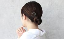 【地元職人の逸品】【ギフトにもおすすめ】ステンレス製かんざし「八重桜」