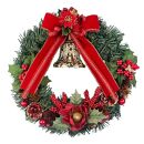 クリスマスリース 25cm レッド