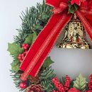 クリスマスリース 25cm レッド