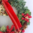 クリスマスリース 25cm レッド