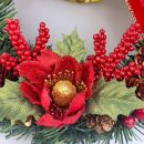 クリスマスリース 25cm レッド