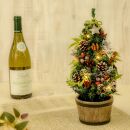 LEDミニクリスマスツリー 33cm ブラウン