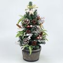 LEDミニクリスマスツリー 33cm ブラウン