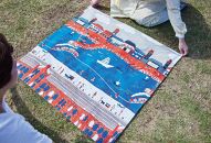 【横浜柄】横浜捺染で染色したスカーフ