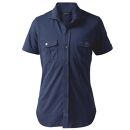 DJS-003&nbsp;decollouomo&nbsp;メンズパイロットシャツ半袖（生地／コンコルド）ネイビー／XLサイズ