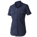 DJS-003&nbsp;decollouomo&nbsp;メンズパイロットシャツ半袖（生地／コンコルド）ネイビー／XLサイズ