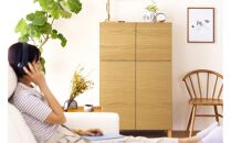 【開梱設置】高野木工&nbsp;レッチェ&nbsp;80ハイキャビネット&nbsp;WO【10年保証】