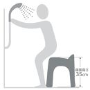 リュクレ&nbsp;お風呂3点セット&nbsp;35H&nbsp;【ブラウン】（浴用品：湯おけ・手おけ・腰かけ35H）