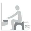 リュクレ&nbsp;お風呂3点セット&nbsp;30H&nbsp;【グレー】（浴用品：湯おけ・手おけ・腰かけ30H）