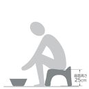 リュクレ&nbsp;お風呂3点セット&nbsp;25H&nbsp;【ブラウン】（浴用品：湯おけ・手おけ・腰かけ25H）