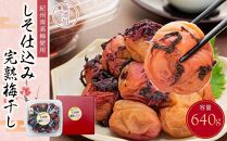 紀州南高梅使用 しそ仕込み完熟梅干し 約640g 塩分 約10％ [TM195]