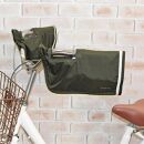 配色パイピング入り自転車用ハンドルカバー　カーキ