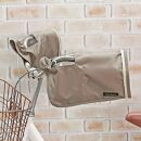 配色パイピング入り自転車用ハンドルカバー　グレージュ