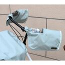 配色パイピング入り自転車用ハンドルカバー　アイス