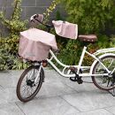 配色パイピング入り自転車用ハンドルカバー　スモーキーピンク