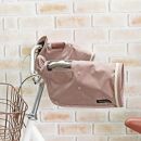 配色パイピング入り自転車用ハンドルカバー　スモーキーピンク