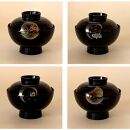 吸物椀 雑煮椀 お椀 黒塗り 蒔絵 小夜 5客セット お正月 紀州漆器［YS42］