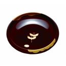 菓子鉢&nbsp;7.5寸&nbsp;溜&nbsp;金雲昇鶴【YG68】