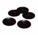 茶托&nbsp;茶たく&nbsp;4.0寸&nbsp;溜塗&nbsp;5枚組【YG104】